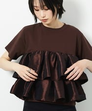 CTKID03063 TONEA(トネア) ティアードフリルTシャツ ブラウン