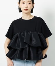 CTKID03063 TONEA(トネア) ティアードフリルTシャツ ブラック