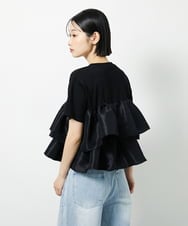 CTKID03063 TONEA(トネア) ティアードフリルTシャツ ブラック
