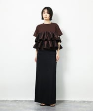CTKID03063 TONEA(トネア) ティアードフリルTシャツ ブラック
