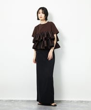 CTKID03063 TONEA(トネア) ティアードフリルTシャツ ブラック