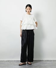 CTKID03063 TONEA(トネア) ティアードフリルTシャツ ブラック