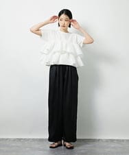 CTKID03063 TONEA(トネア) ティアードフリルTシャツ ブラック