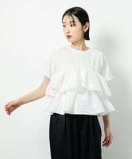 CTKID03063 TONEA(トネア) ティアードフリルTシャツ ブラック