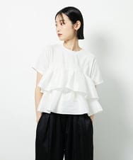CTKID03063 TONEA(トネア) ティアードフリルTシャツ ブラック