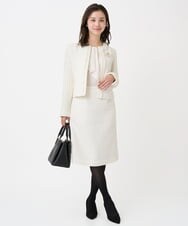F1BFD66140 MK MICHEL KLEIN(小さいサイズ)(メゾン ドゥ サンク) 【小さいサイズ】マルチwayボウタイブラウス/洗濯機で洗える アイボリー