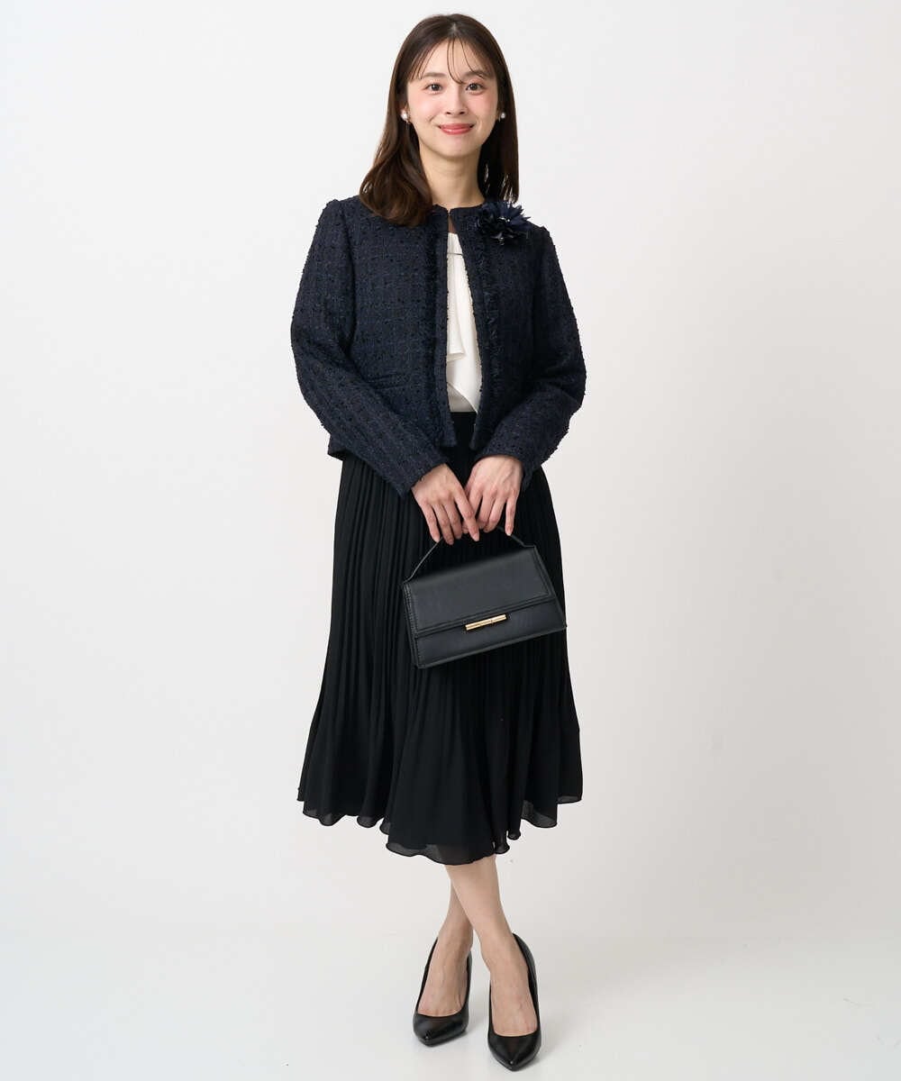 F1BFD66140 MK MICHEL KLEIN(小さいサイズ)(メゾン ドゥ サンク) 【小さいサイズ】マルチwayボウタイブラウス/洗濯機で洗える アイボリー