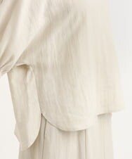 F1BGD55150 MK MICHEL KLEIN(小さいサイズ)(メゾン ドゥ サンク) 【小さいサイズ】[UVカット/接触冷感/洗える]ボリュームスリーブブラウス ベージュ