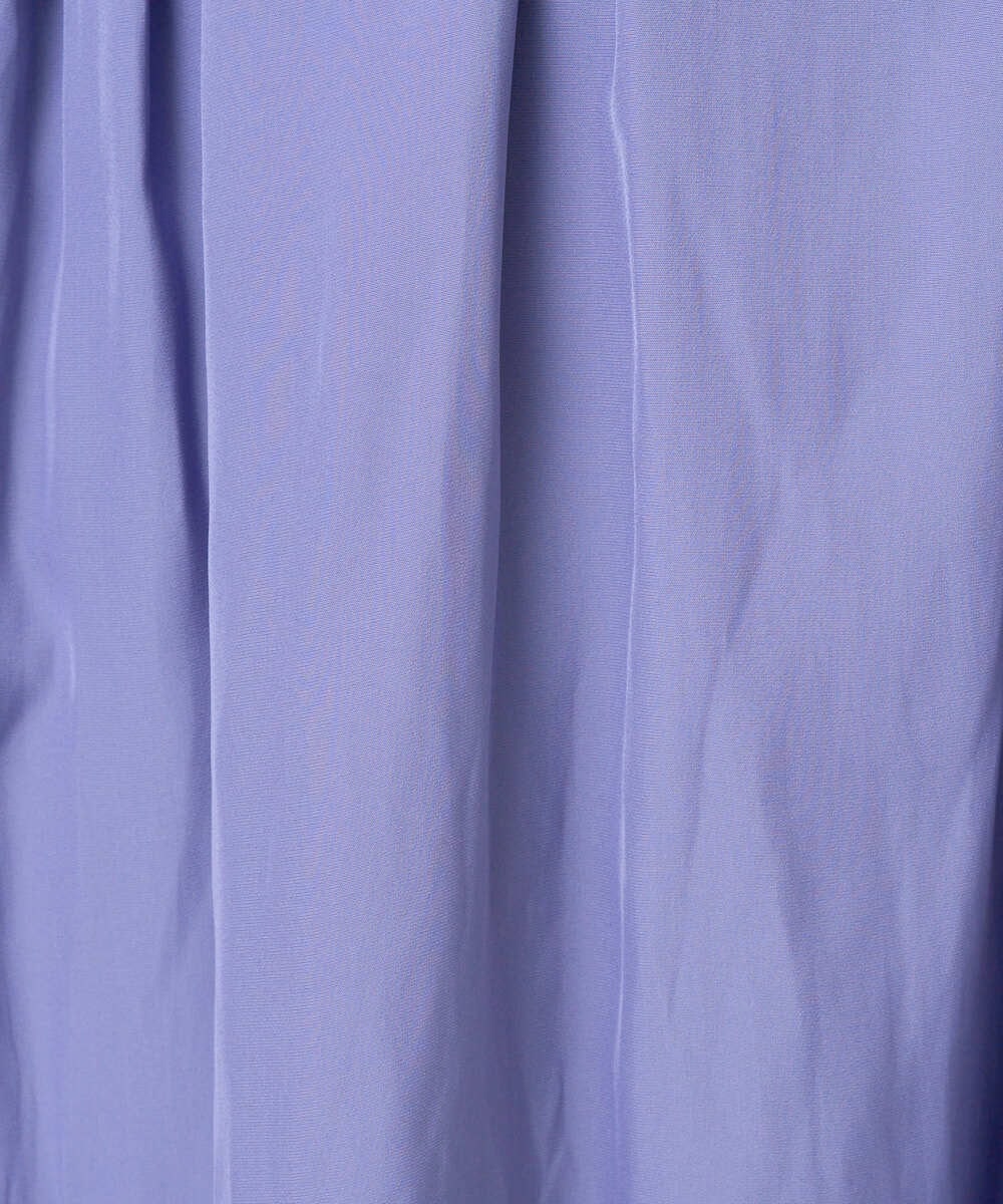 F1EGD26210 MK MICHEL KLEIN(小さいサイズ)(メゾン ドゥ サンク) 【小さいサイズ】サテンギャザーワンピース/洗える パープル