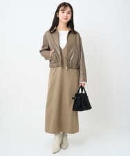 F1FAD41140 MK MICHEL KLEIN(小さいサイズ)(メゾン ドゥ サンク) 【小さいサイズ】フェザー切替えコンパクトリブニット/洗える ライトイエロー