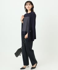 F1FGD30170 MK MICHEL KLEIN(小さいサイズ)(メゾン ドゥ サンク) 【小さいサイズ】カラーニットアンサンブル/洗える ライトブルー