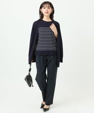 F1FGD30170 MK MICHEL KLEIN(小さいサイズ)(メゾン ドゥ サンク) 【小さいサイズ】カラーニットアンサンブル/洗える ライトブルー