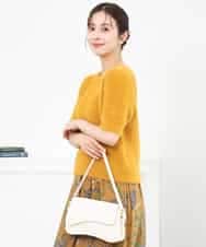 F1FJD32130 MK MICHEL KLEIN(小さいサイズ)(メゾン ドゥ サンク) 【小さいサイズ】[洗える]半袖シャギーニット ブルー