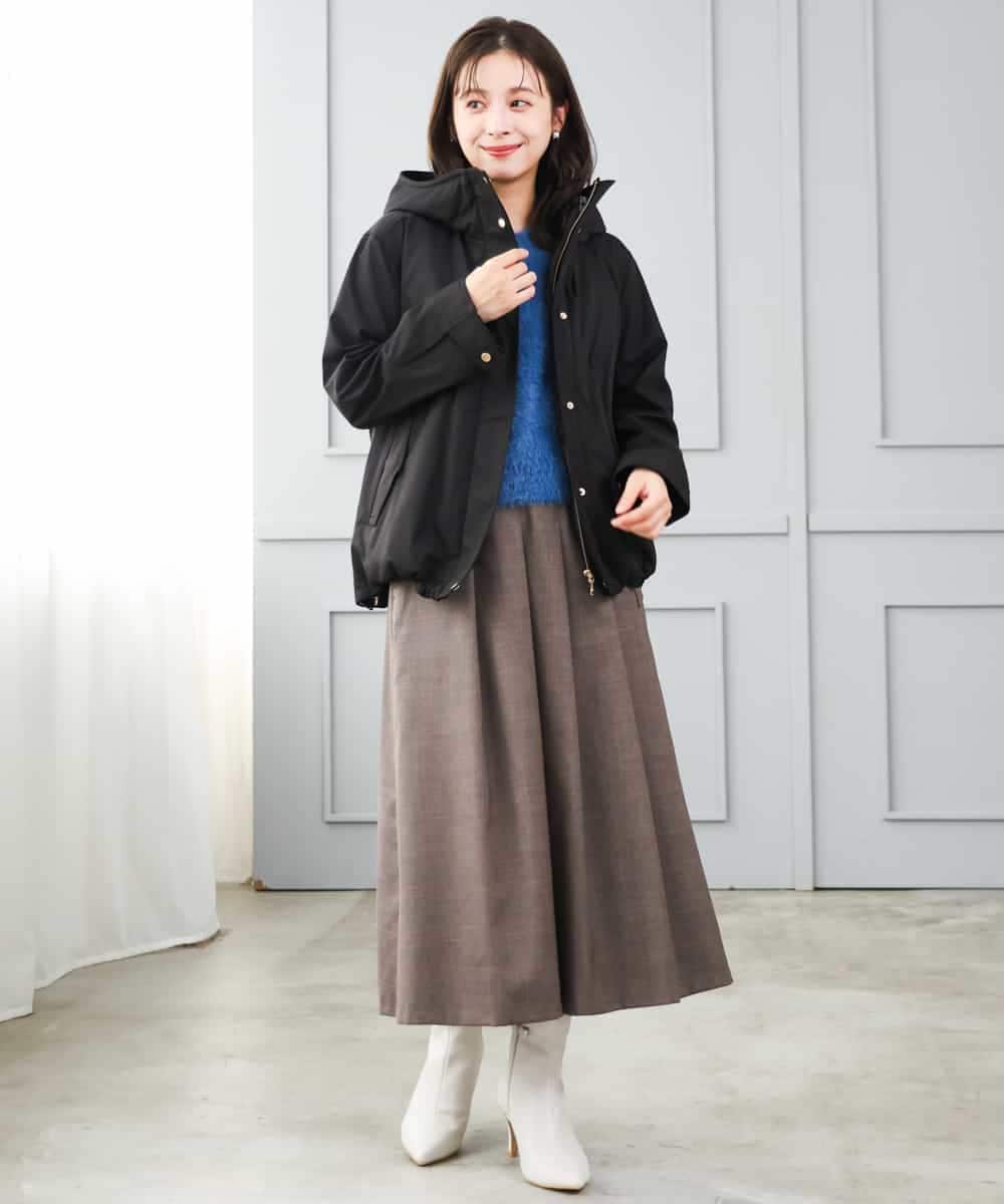 F1FJD32130 MK MICHEL KLEIN(小さいサイズ)(メゾン ドゥ サンク) 【小さいサイズ】[洗える]半袖シャギーニット ブルー