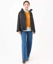F1FJD32130 MK MICHEL KLEIN(小さいサイズ)(メゾン ドゥ サンク) 【小さいサイズ】[洗える]半袖シャギーニット ブルー