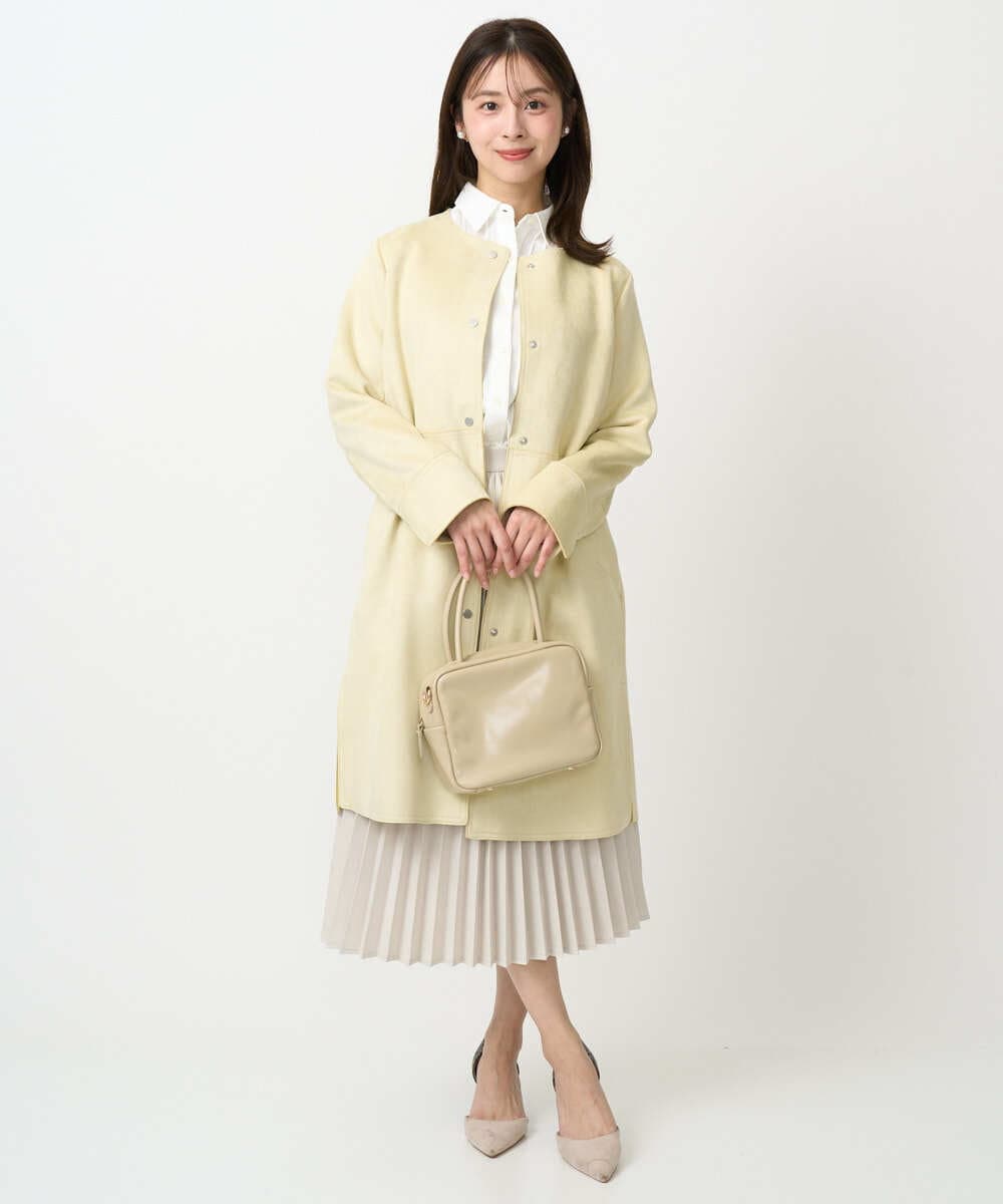 F1HFD15180 MK MICHEL KLEIN(小さいサイズ)(メゾン ドゥ サンク) 【小さいサイズ】プリーツデザインスカート/洗える ベージュ