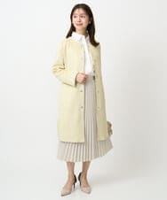 F1HFD15180 MK MICHEL KLEIN(小さいサイズ)(メゾン ドゥ サンク) 【小さいサイズ】プリーツデザインスカート/洗える ベージュ