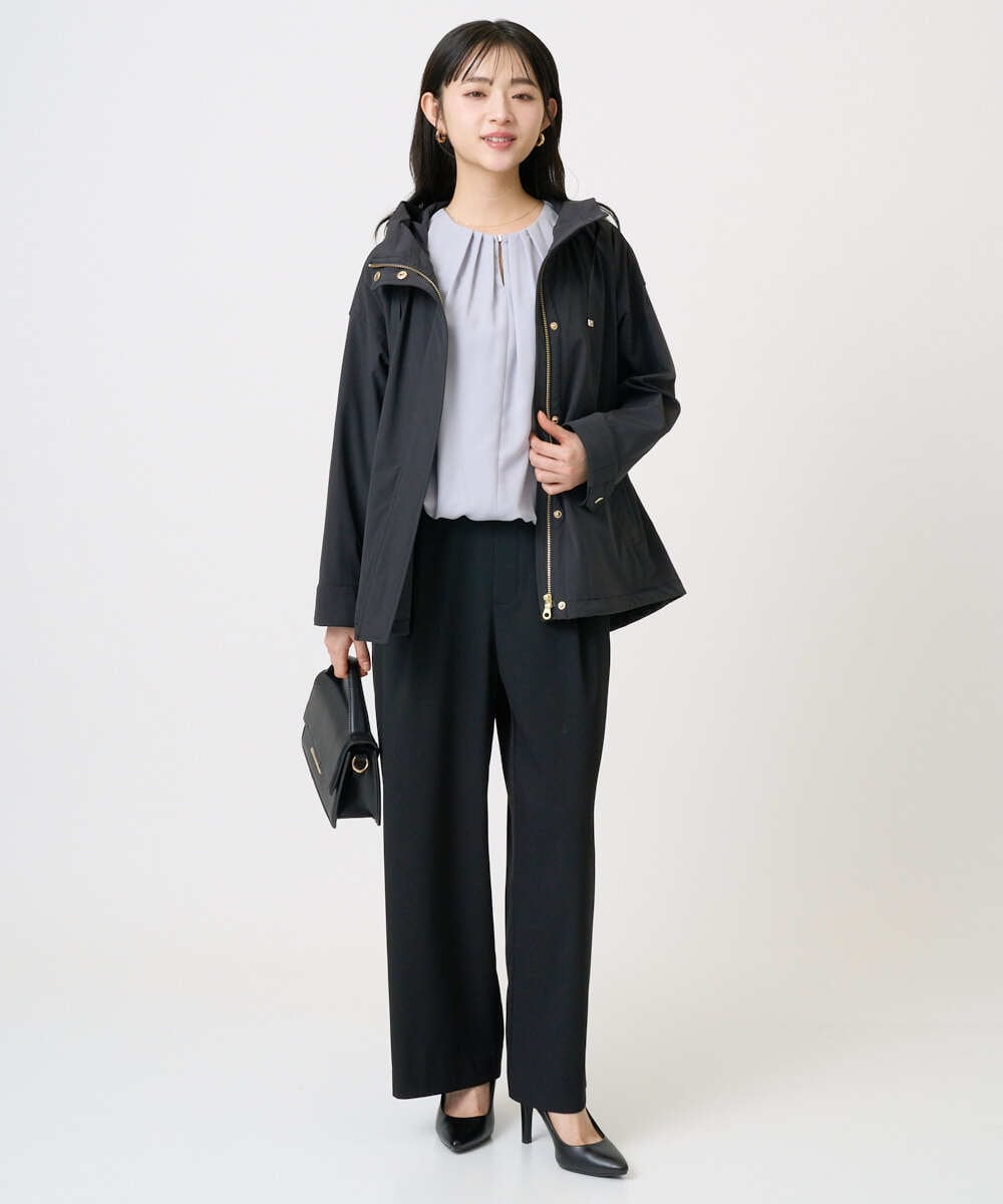 F1JFD14240 MK MICHEL KLEIN(小さいサイズ)(メゾン ドゥ サンク) 【小さいサイズ】ストレッチマウンテンパーカー/撥水加工/洗える モカ
