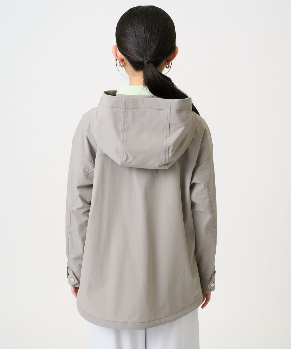 F1JFD14240 MK MICHEL KLEIN(小さいサイズ)(メゾン ドゥ サンク) 【小さいサイズ】ストレッチマウンテンパーカー/撥水加工/洗える モカ