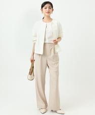F1JGD37220 MK MICHEL KLEIN(小さいサイズ)(メゾン ドゥ サンク) 【小さいサイズ】ストレッチライトブルゾン/洗える ダークグレー