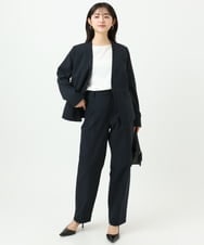 F1KGD33090 MK MICHEL KLEIN(小さいサイズ)(メゾン ドゥ サンク) 【小さいサイズ】シルケットフライス半袖カットソー/洗える ホワイト
