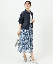 F1KGD33090 MK MICHEL KLEIN(小さいサイズ)(メゾン ドゥ サンク) 【小さいサイズ】シルケットフライス半袖カットソー/洗える ホワイト