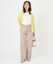 F1KGD33090 MK MICHEL KLEIN(小さいサイズ)(メゾン ドゥ サンク) 【小さいサイズ】シルケットフライス半袖カットソー/洗える ホワイト
