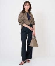 F1KGD33090 MK MICHEL KLEIN(小さいサイズ)(メゾン ドゥ サンク) 【小さいサイズ】シルケットフライス半袖カットソー/洗える ホワイト
