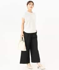 F1KJD22130 MK MICHEL KLEIN(小さいサイズ)(メゾン ドゥ サンク) 【小さいサイズ】[洗える]前後2way フロントジップデザインカットソー オリーブ