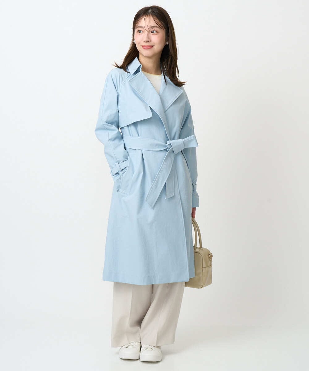 F1LFD15170 MK MICHEL KLEIN(小さいサイズ)(メゾン ドゥ サンク) 【小さいサイズ】2タックストレートワイドパンツ/洗える ベージュ