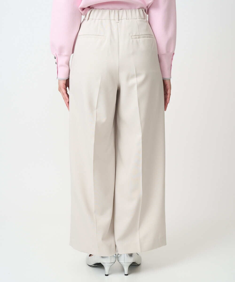 F1LFD15170 MK MICHEL KLEIN(小さいサイズ)(メゾン ドゥ サンク) 【小さいサイズ】2タックストレートワイドパンツ/洗える ベージュ