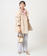F1LGD21160 MK MICHEL KLEIN(小さいサイズ)(メゾン ドゥ サンク) 【小さいサイズ】TRストレッチワイドパンツ/洗える ライトグレー