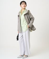 F1LGD21160 MK MICHEL KLEIN(小さいサイズ)(メゾン ドゥ サンク) 【小さいサイズ】TRストレッチワイドパンツ/洗える ライトグレー