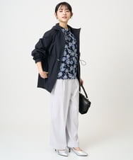 F1LGD21160 MK MICHEL KLEIN(小さいサイズ)(メゾン ドゥ サンク) 【小さいサイズ】TRストレッチワイドパンツ/洗える ライトグレー