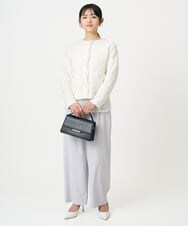 F1LGD21160 MK MICHEL KLEIN(小さいサイズ)(メゾン ドゥ サンク) 【小さいサイズ】TRストレッチワイドパンツ/洗える ライトグレー