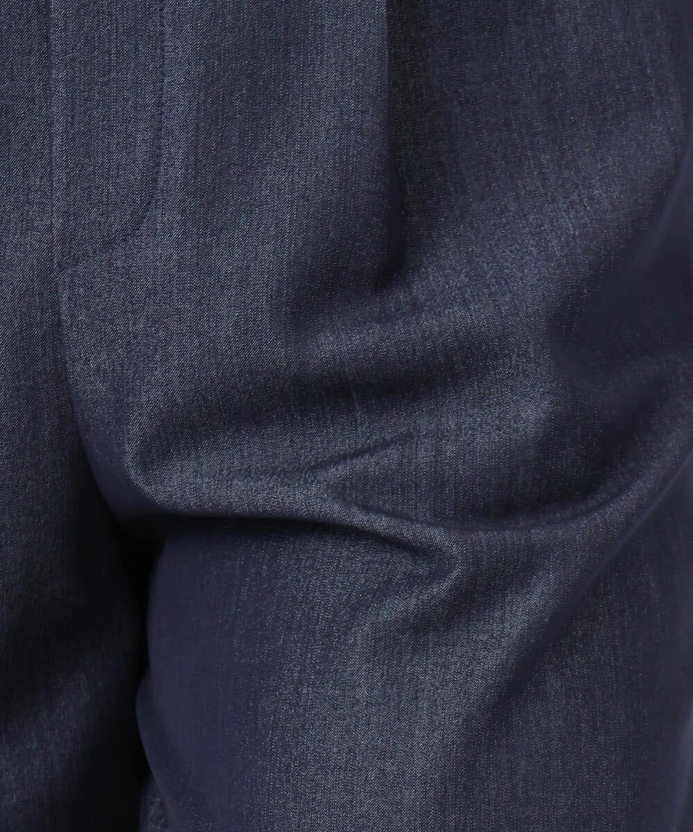 F1LGD30160 MK MICHEL KLEIN(小さいサイズ)(メゾン ドゥ サンク) 【小さいサイズ】[SANAGARAシリーズ]デニムライク ワイドパンツ/接触冷感/UVカット/洗濯機で洗える ネイビー