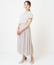 F1LHV64160 MK MICHEL KLEIN(小さいサイズ)(メゾン ドゥ サンク) 【小さいサイズ】サイドプリーツガウチョパンツ/洗える ベージュ