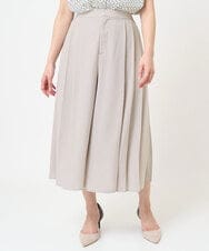 F1LHV64160 MK MICHEL KLEIN(小さいサイズ)(メゾン ドゥ サンク) 【小さいサイズ】サイドプリーツガウチョパンツ/洗える ベージュ