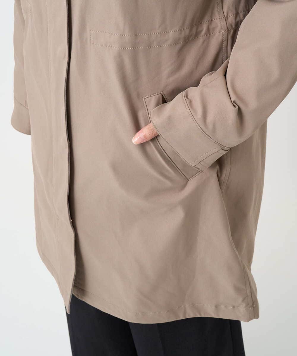 F1VAD42380 MK MICHEL KLEIN(小さいサイズ)(メゾン ドゥ サンク) 【小さいサイズ】ダウンライナー付きマルチwayモッズコート/撥水加工 モカ