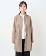 F1VAD42380 MK MICHEL KLEIN(小さいサイズ)(メゾン ドゥ サンク) 【小さいサイズ】ダウンライナー付きマルチwayモッズコート/撥水加工 モカ