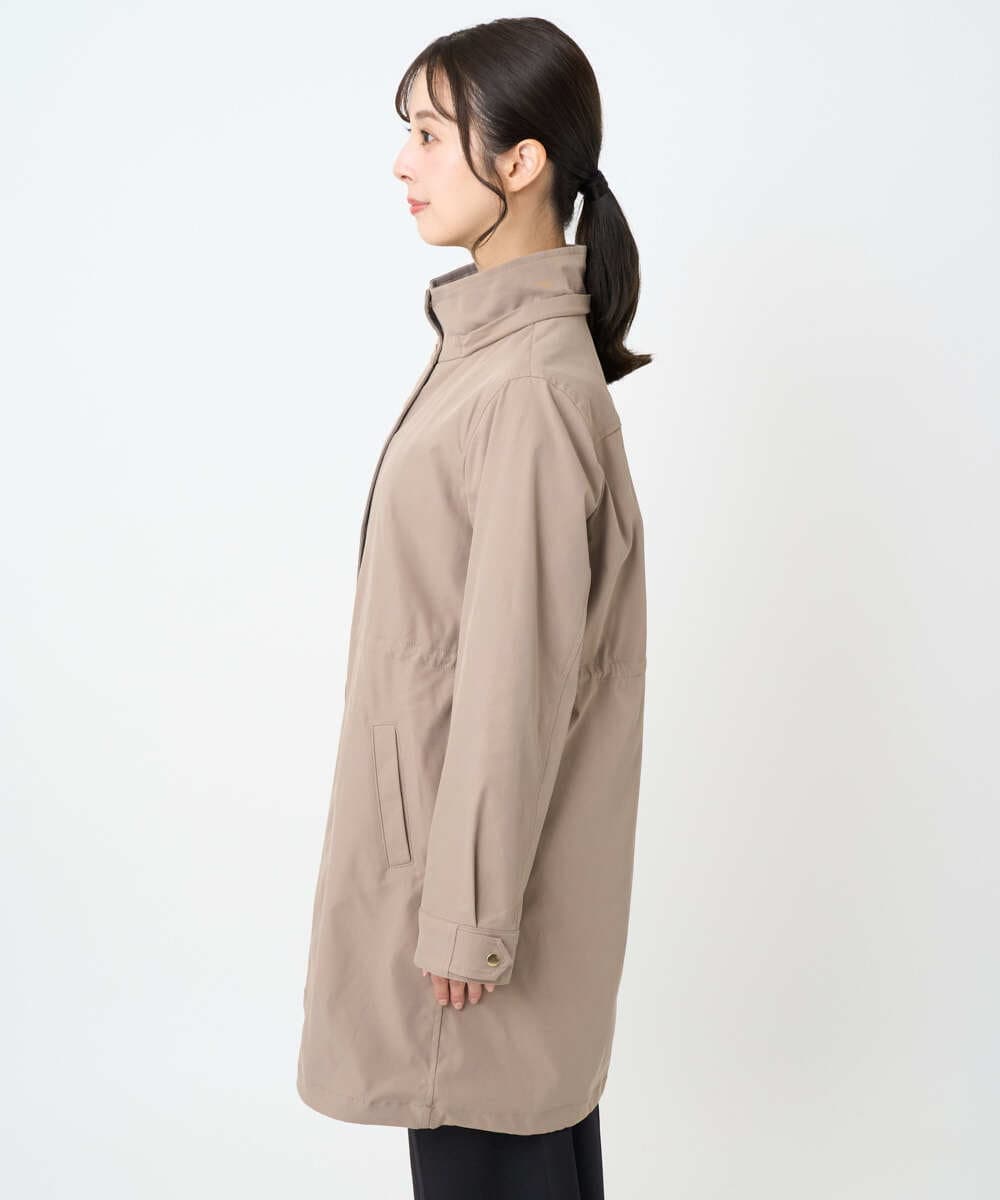 F1VAD42380 MK MICHEL KLEIN(小さいサイズ)(メゾン ドゥ サンク) 【小さいサイズ】ダウンライナー付きマルチwayモッズコート/撥水加工 モカ