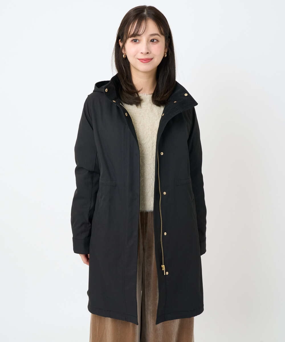 F1VAD42380 MK MICHEL KLEIN(小さいサイズ)(メゾン ドゥ サンク) 【小さいサイズ】ダウンライナー付きマルチwayモッズコート/撥水加工 モカ