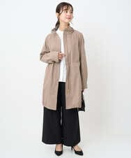 F1VAD42380 MK MICHEL KLEIN(小さいサイズ)(メゾン ドゥ サンク) 【小さいサイズ】ダウンライナー付きマルチwayモッズコート/撥水加工 モカ