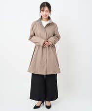 F1VAD42380 MK MICHEL KLEIN(小さいサイズ)(メゾン ドゥ サンク) 【小さいサイズ】ダウンライナー付きマルチwayモッズコート/撥水加工 モカ
