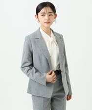 F6BAD11220 MICHEL KLEIN(小さいサイズ)(メゾン ドゥ サンク) [小さいサイズ]ボウタイブラウス ラベンダー