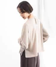 F6BAG04190 MICHEL KLEIN(小さいサイズ)(メゾン ドゥ サンク) 【小さいサイズ】フロントレースブラウス ベージュ