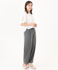 F6BHD05230 MICHEL KLEIN(小さいサイズ)(メゾン ドゥ サンク) 【小さいサイズ】[セットアップ対応]フラワージャカードブラウス ブラック