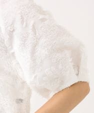 F6BHD05230 MICHEL KLEIN(小さいサイズ)(メゾン ドゥ サンク) 【小さいサイズ】[セットアップ対応]フラワージャカードブラウス ブラック
