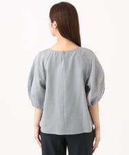 F6BID09230 MICHEL KLEIN(小さいサイズ)(メゾン ドゥ サンク) [小さいサイズ]パフスリーブブラウス ライトグレー