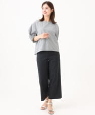 F6BID09230 MICHEL KLEIN(小さいサイズ)(メゾン ドゥ サンク) [小さいサイズ]パフスリーブブラウス ライトグレー